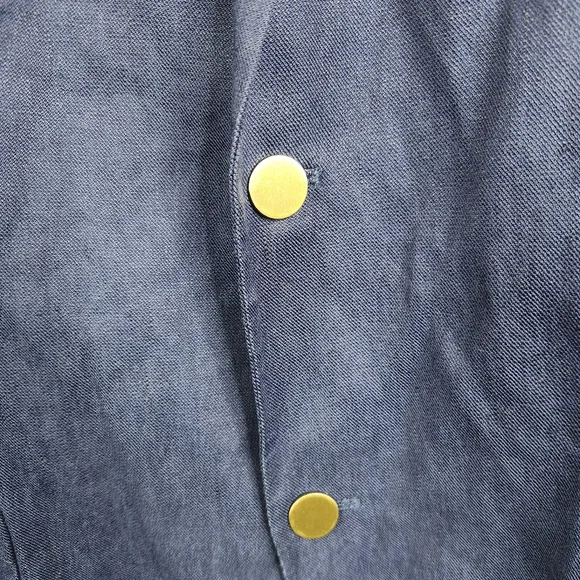 Vince Mens Linen Cotton Blend Navy Blue Double Button Single Vent Blazer XXL - Picture 6 of 9